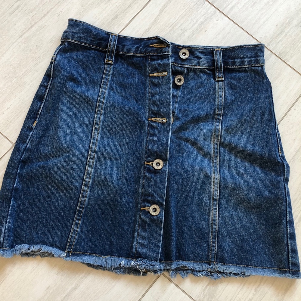 Forever21 Button Denim Skirt